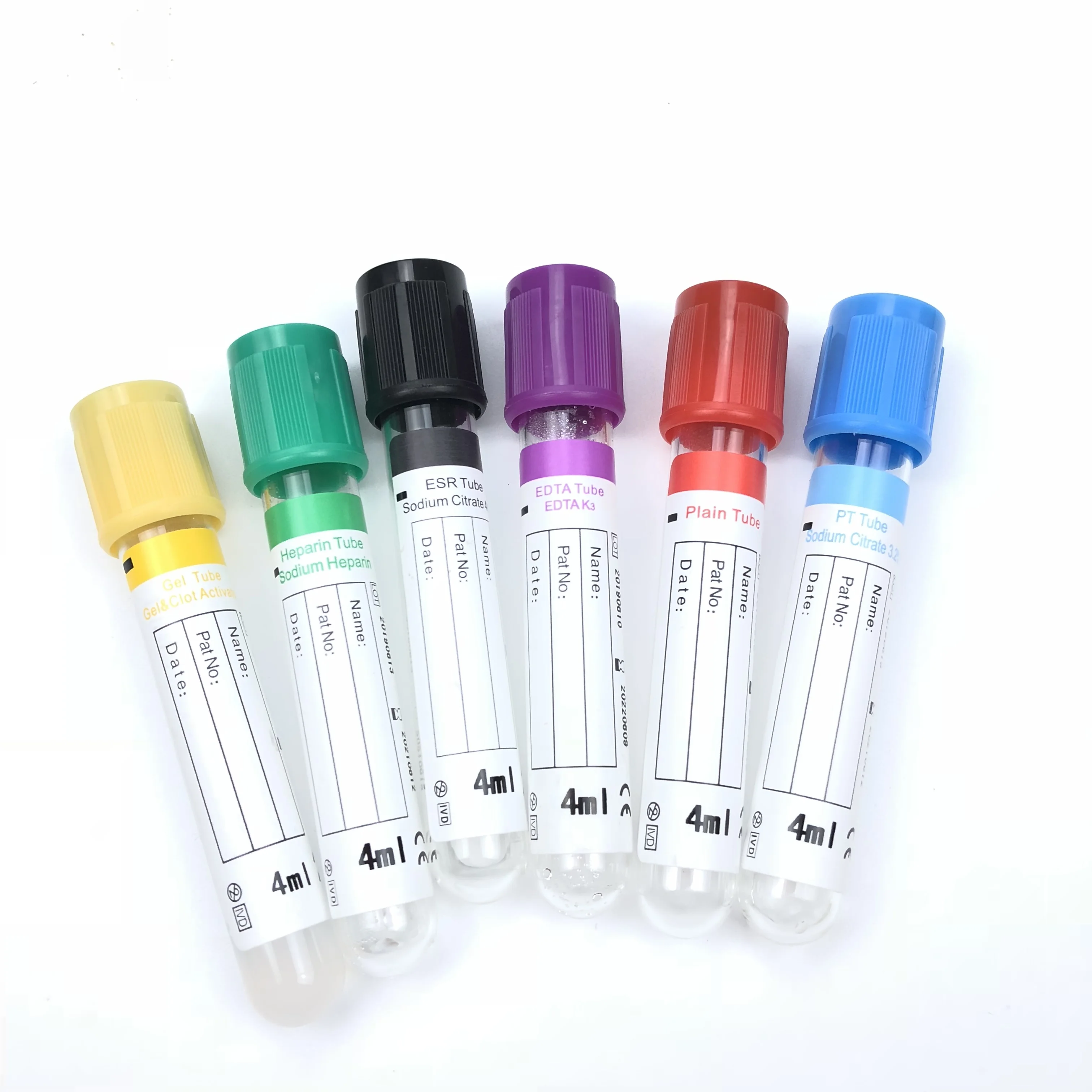 Disposable vacuum blood collection tube