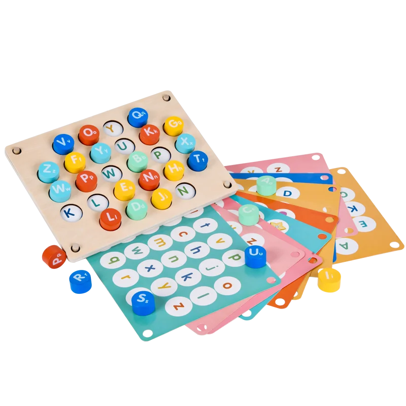Wholesale  Concentration Training Wooden Parent-child Interactive Table Game Toy Memory training game chess  For kids unisex