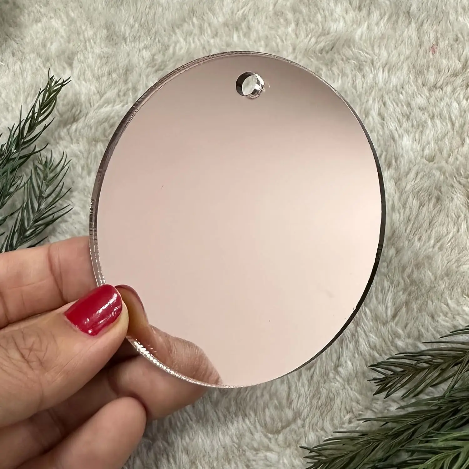 Blank Silver/Gold Acrylic Mirror Hanging Bauble for Wedding,Christmas&Events Jewelry DIY Gifts