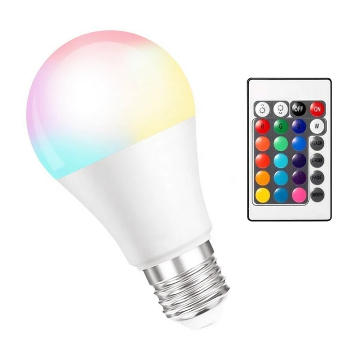 E27 B22 7W RGB + W многоцветная светодиодная лампа 16 цветов меняющая лампочка + пульт дистанционного управления rgb светодиодная лампочка