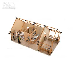 20m2 Tent Geodesic Structure Glamping Dome House For Sale With PVC Fabric