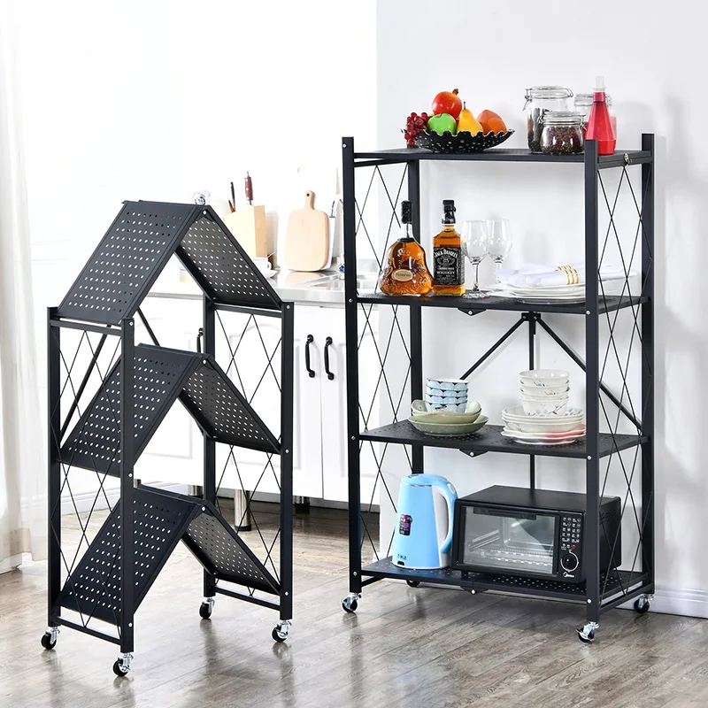 Space Saving Furniture Kitchen Organiser 3 4 5 Tier White Black Rolling Cart Wire Shelving Unit Metal Shelf Storage Display Rack