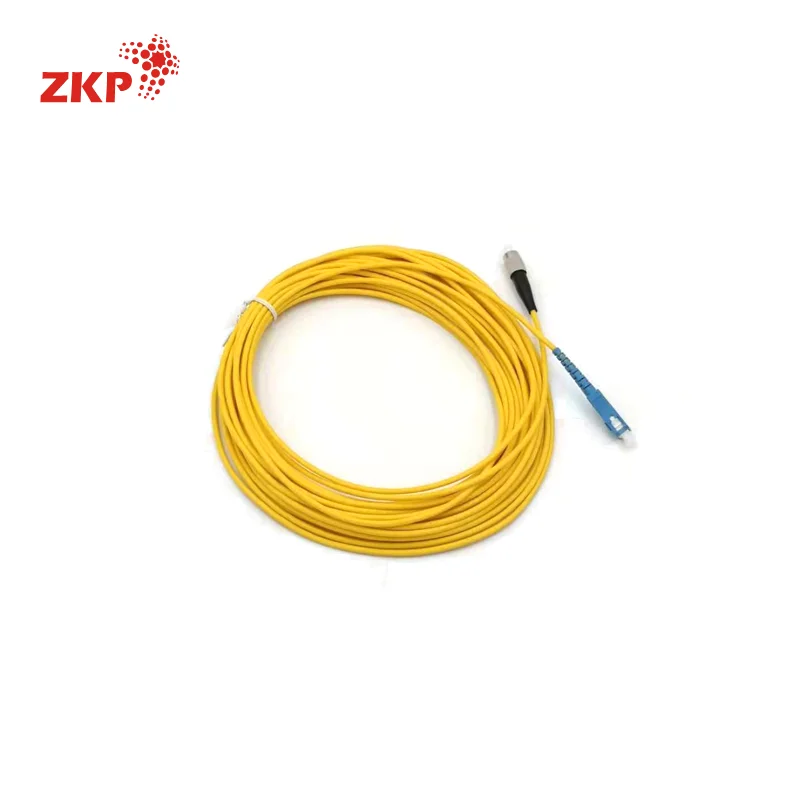 
China ZKP Single Mode Sc FC Optic Fiber Patch Cord 