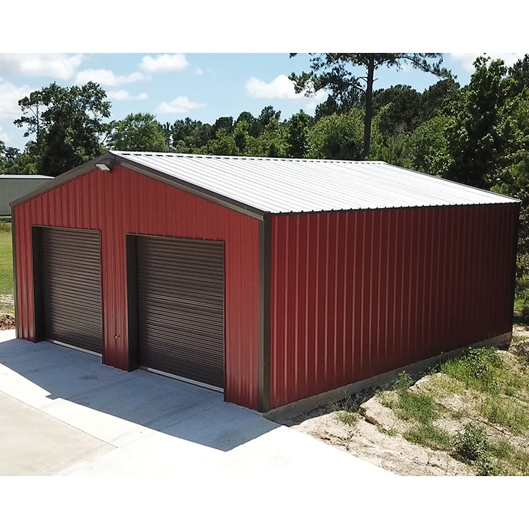 China Cheap Steel Structure Car garage Galvanized steel frame shed small car garage for parking