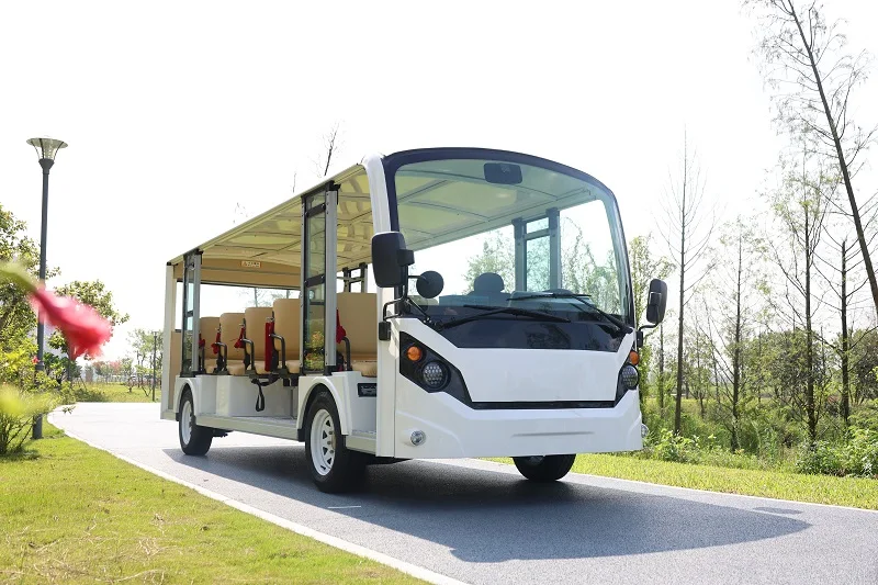 New Design Professional 23 Seater Electric City Sightseeing Bus with Door Scenic Area Longer Range Sightseeing Bus