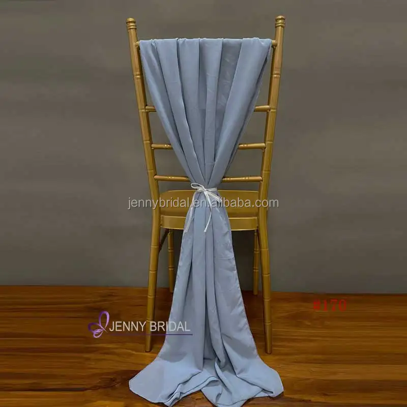 SH043 New Hot Sale Ivory Chiffon Chiavari Chair Sash,chair Cover for Wedding