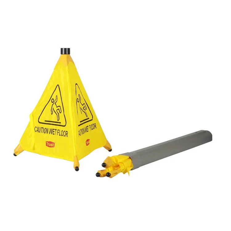 
Umbrella-type airport collapsible wet floor warning cone withn ylon pop-up safety cone 