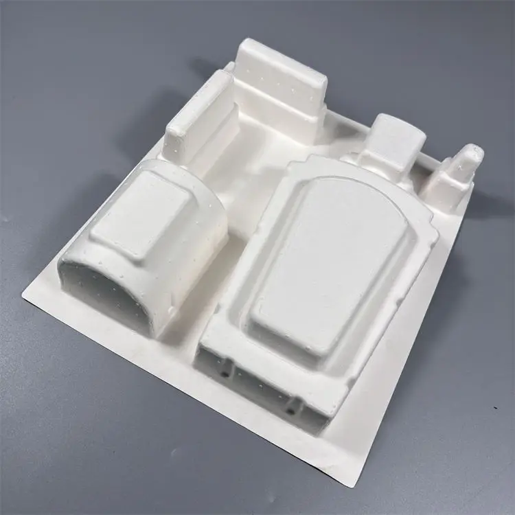 Custom Biodegradable Paper Tray Box Wine Liquor Recycled Kraft Corrugated Cardboard UV Advantage Molded Pulp Packaging Logo