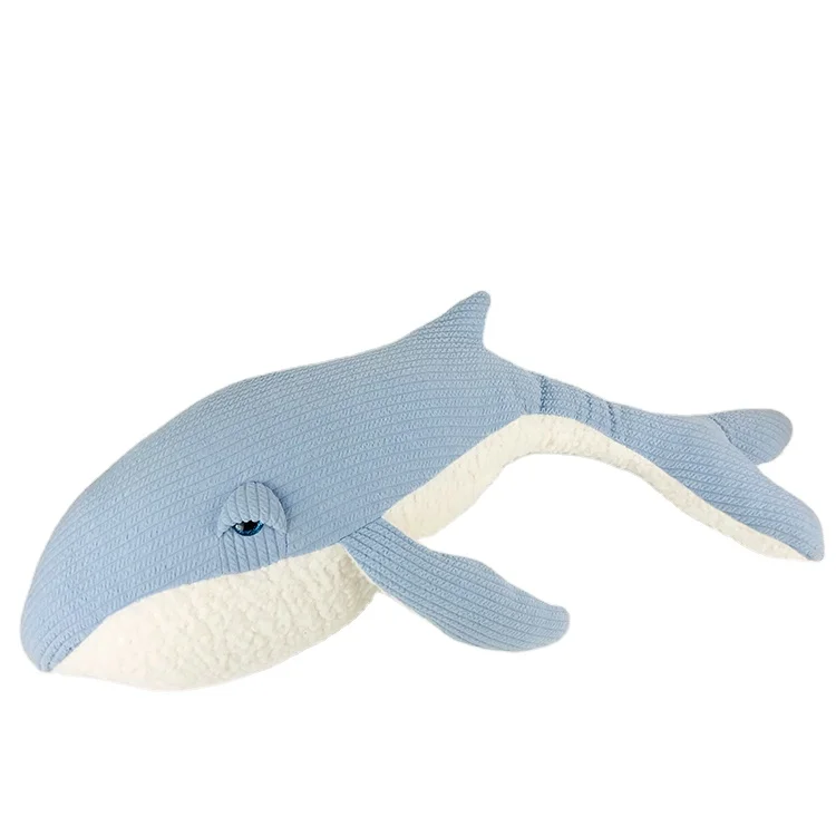 High Quality Blue Whale Soft Toy Stuffed Plush Whale Gift Custom Exquisite 3D Animal Shaped Fish Doll Toys