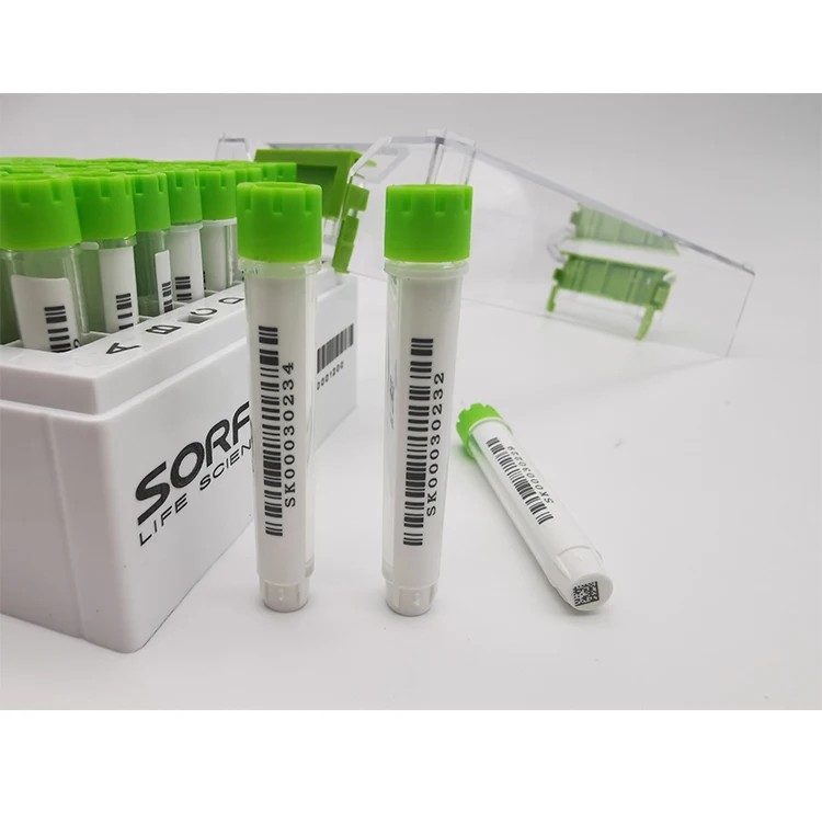 Sorfa 96 racked cryovial 2d лабораторные пробирки центрифуги пробки криогенные пробирки