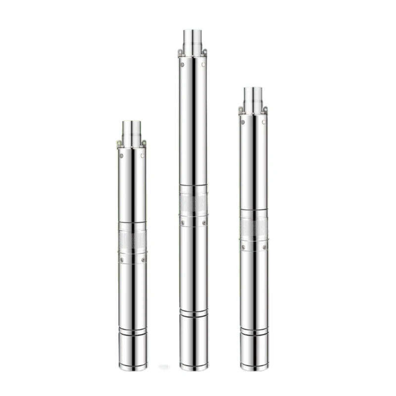High pressure 300m150m stainless steel deep well submersible pump household small 2 inch well pump