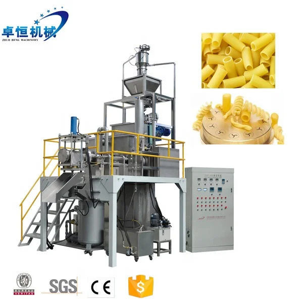 Automatic Industrial Italian pasta macaroni making and packing  extruder production machine line