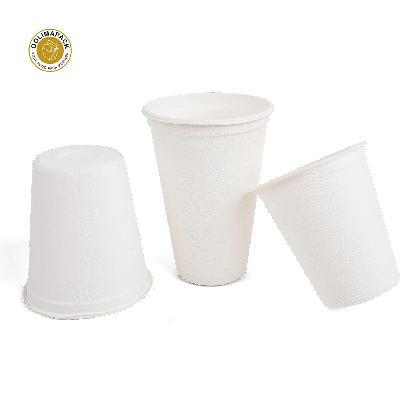 OOLIMA PACK Custom Printed Logo Rcycled Natural Sugarcane Bagasse Fiber with PFAS Free