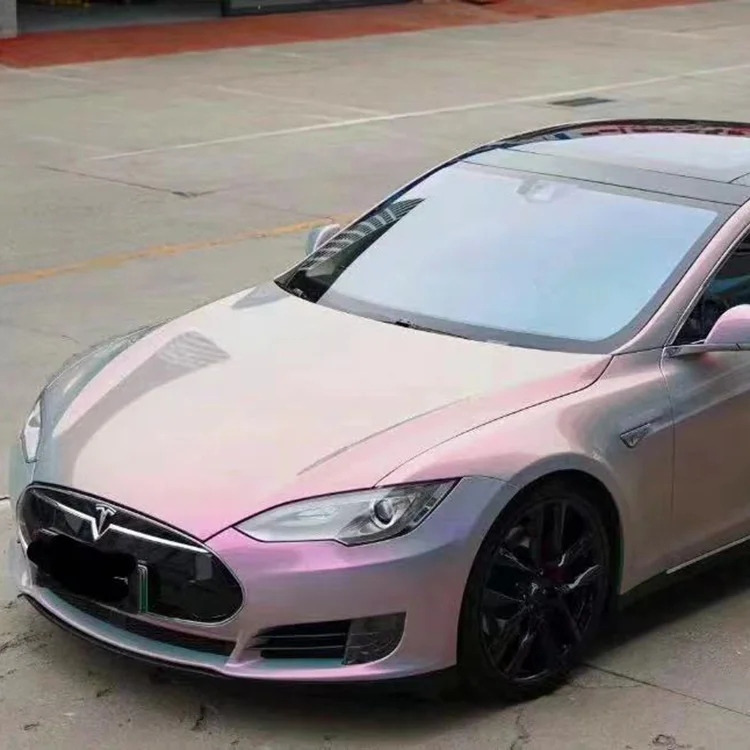 Multiple Colors 1.52x15m Roll PVC Self Adhesive Pvc Pearl Metal Grey Black Matte To Red Holographic Car Wrap Vinyl Film Sticker