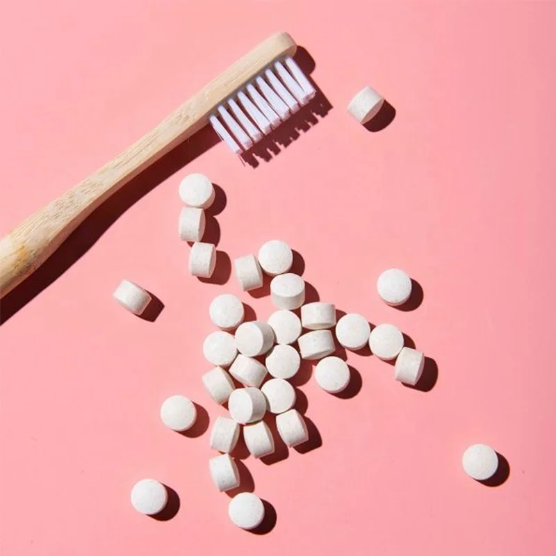 Women Teeth Whitening Toothpaste Tablets Mouthwash Tablets Solid Toothpaste Tabs Ginger Lemon Toothpaste Tablets