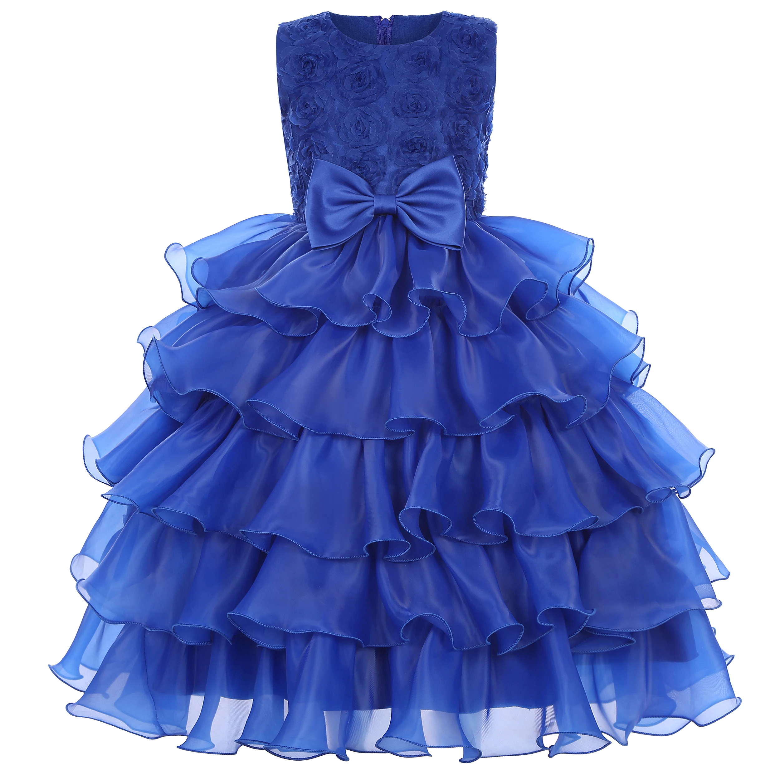 Goodada Garment Baby Girls Wedding Formal Dress Elegant Prom Kids Dresses Children Princess Party Summer Girl Gowns