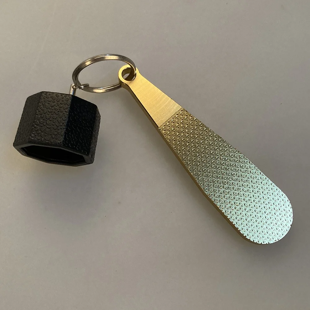 billiard chalk holder with golden aluminum cue tip sander