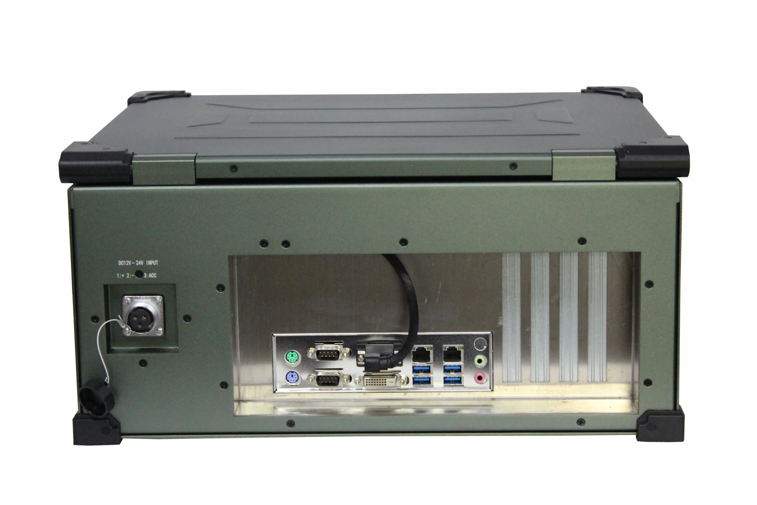 15.6 inch outdoor upward industrial portable computer case with 2 speakers supports aluminum-magnesium alloy chassis