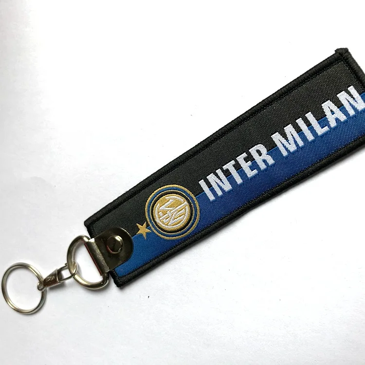 Custom Double Sides Various Football Club Team Woven Keychain