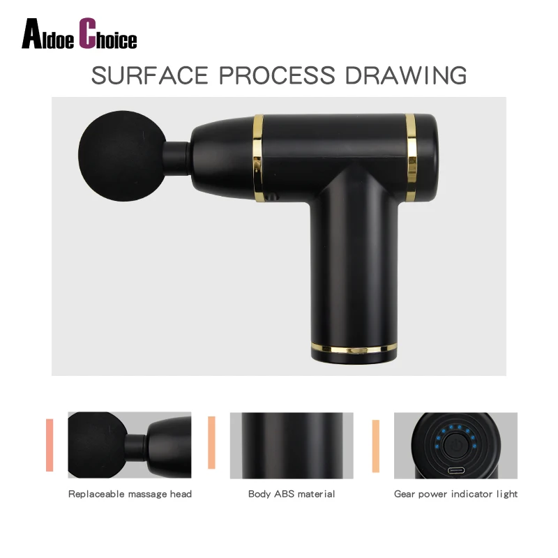 2022 Best Cordless Handle Relax Body Muscle Gun Massage Mini Usb Black Fascia Massage Gun