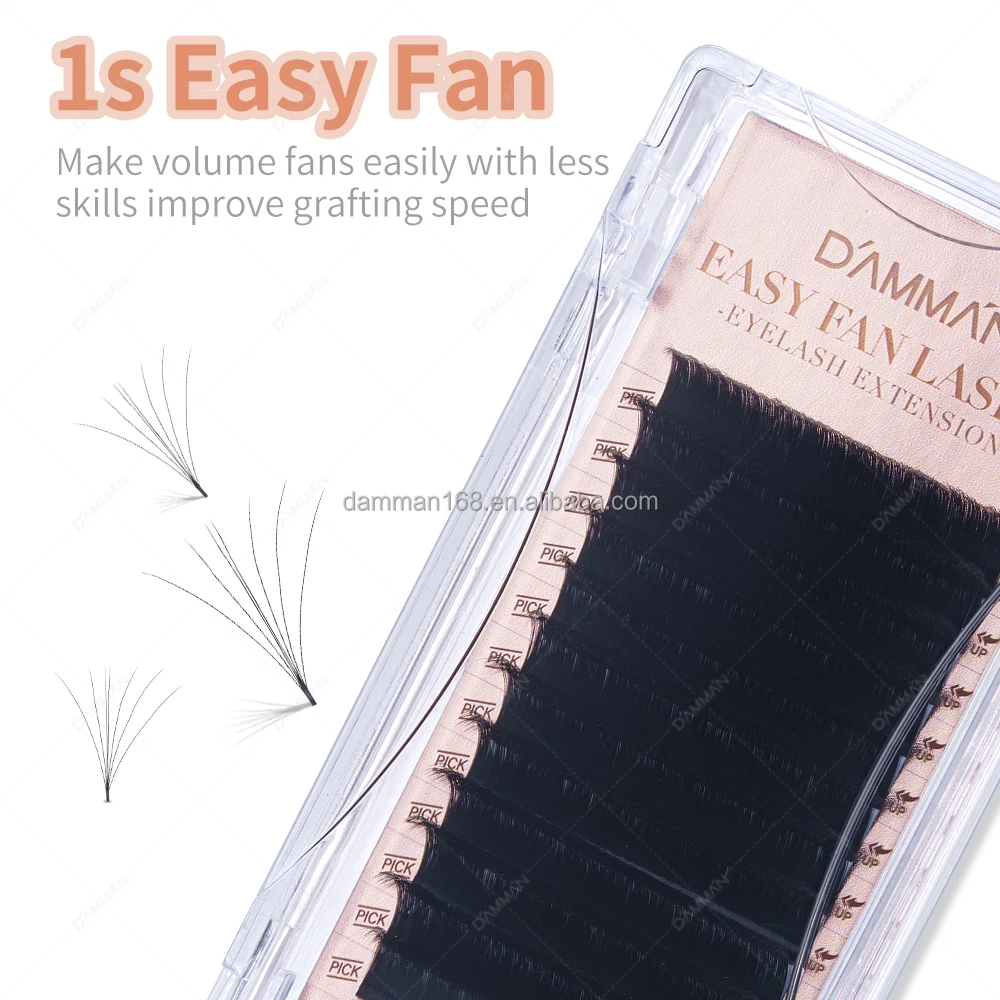 Volume Fast Fanning Eyelash Extension 0.07 D Curl Mix 8-15mm And Mix 13-20mm Faux Mink Easy Fans Lashes Tray Custom Eyelashes