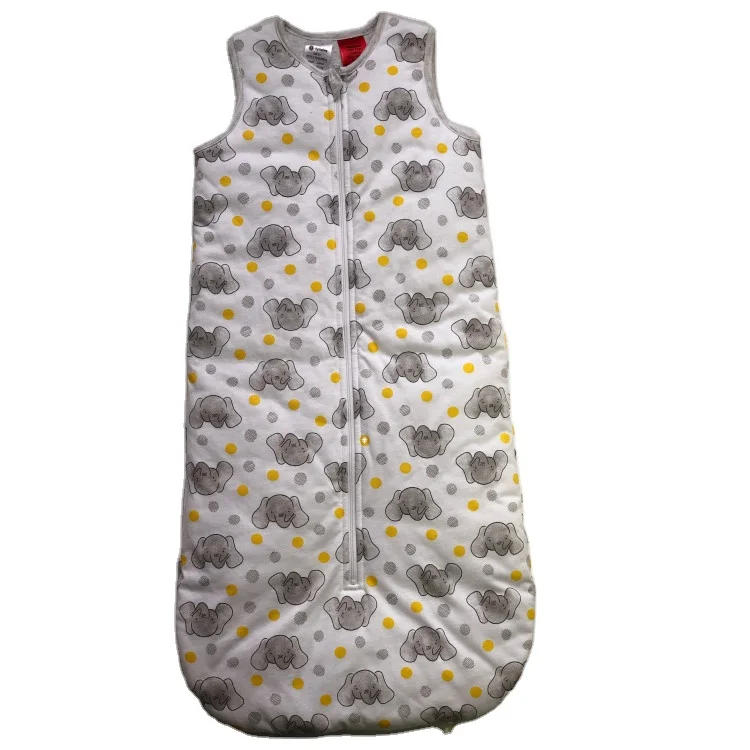 
Baby knitted winter padded warmth sleeveless sleeping bag suit for winter 
