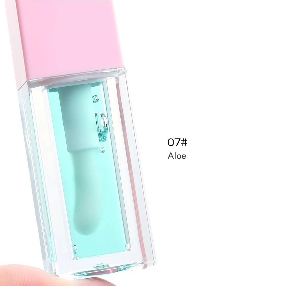Private Label OEM Multicolor Plant transparent plump Birds Of Paradise Liquid Clear glass Lip gloss