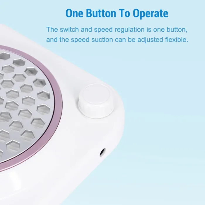 High Power Removable Filter Finger Vacuum Cleaner Tools  Adjustable Speed Nail Dust Collector