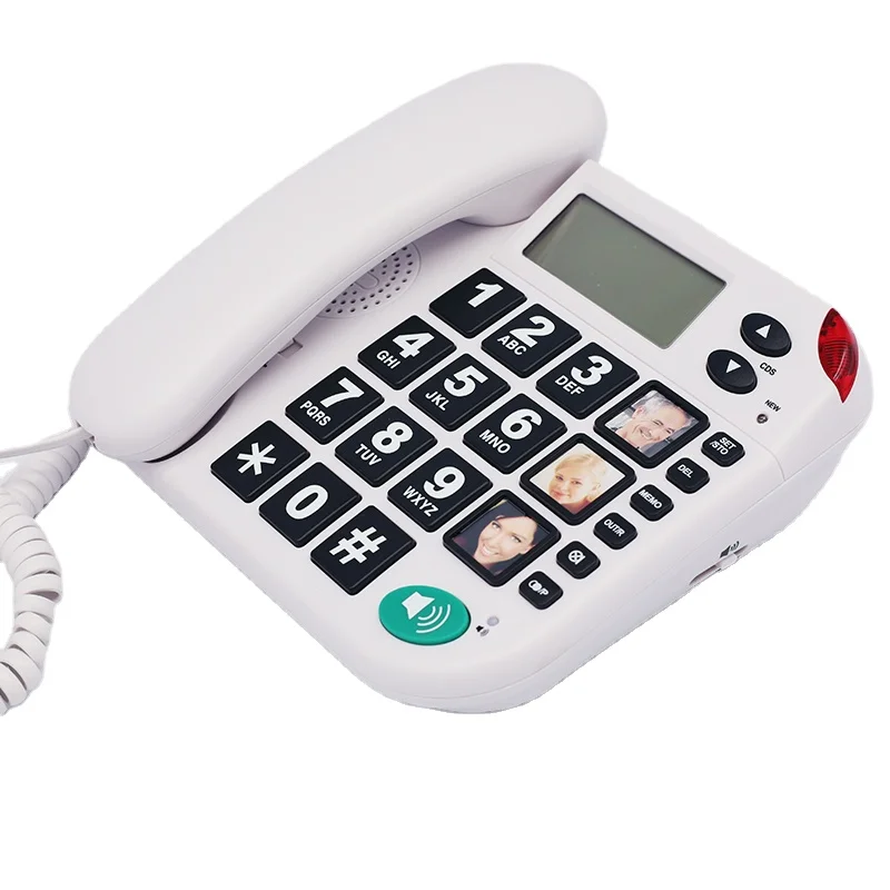 B600 2021 best selling big button phone fancy corded house telephone set with emergency and braille for Seniors People