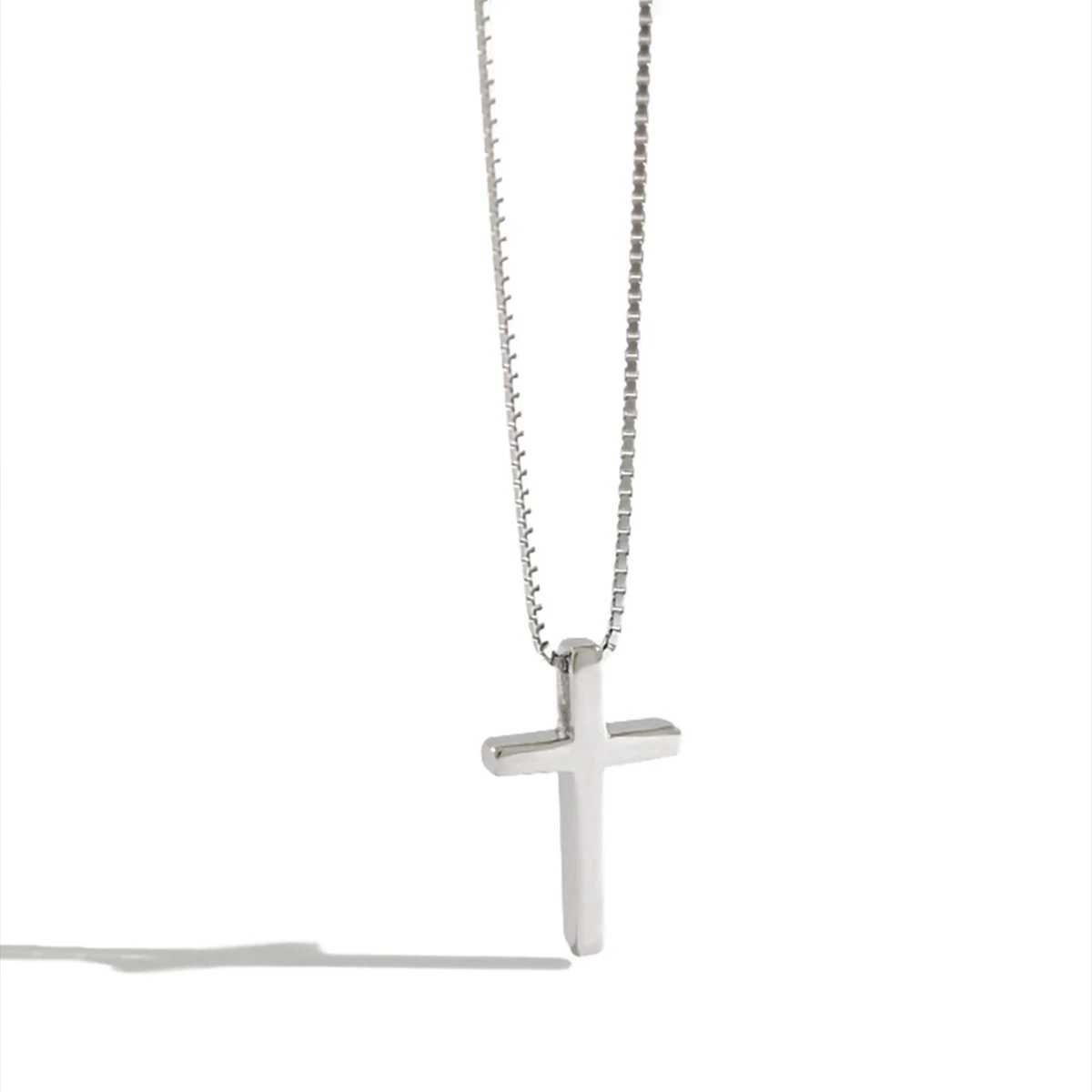 WMD1146 Jesus Religious Christian Chain Custom Necklace 925 Sterling Silver Women Cross Necklace