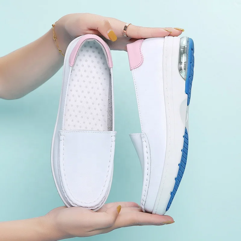 
Comfortable Cow Leather Hospital Nurse Shoe Anti Slip White Nursing Shoes For Nurse 