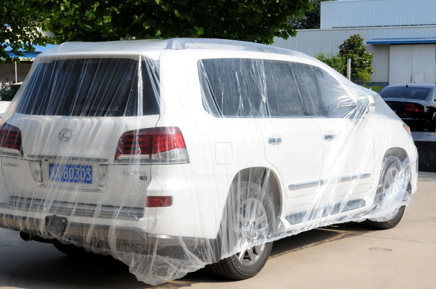 Высокое качество прозрачный водонепроницаемый pe пластиковая крышка автомобиля