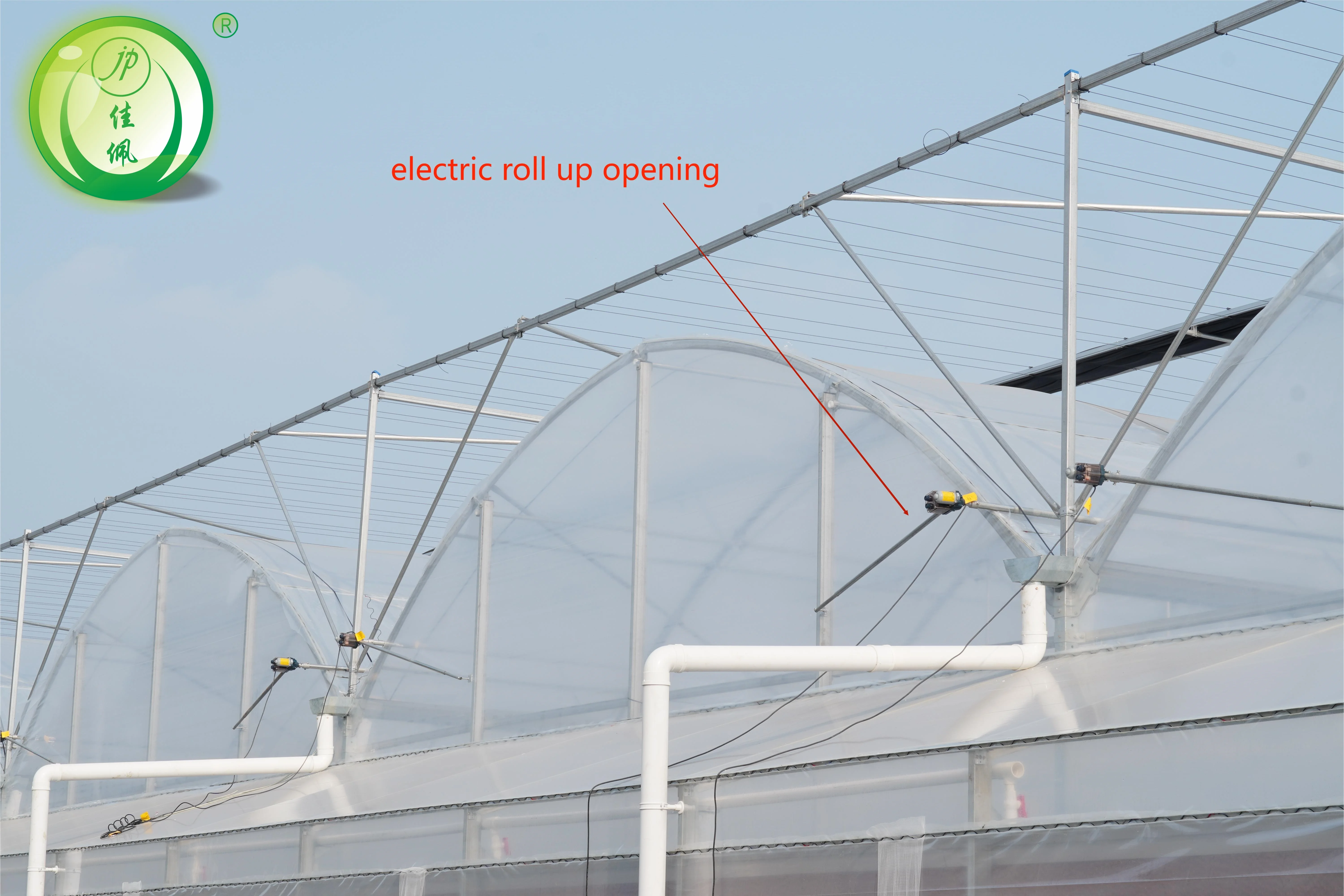 Agricultural Vegetable Growing Green House Multi-span PE Plastic Film Greenhouses Poly tunnel greenhouse with irrigation system