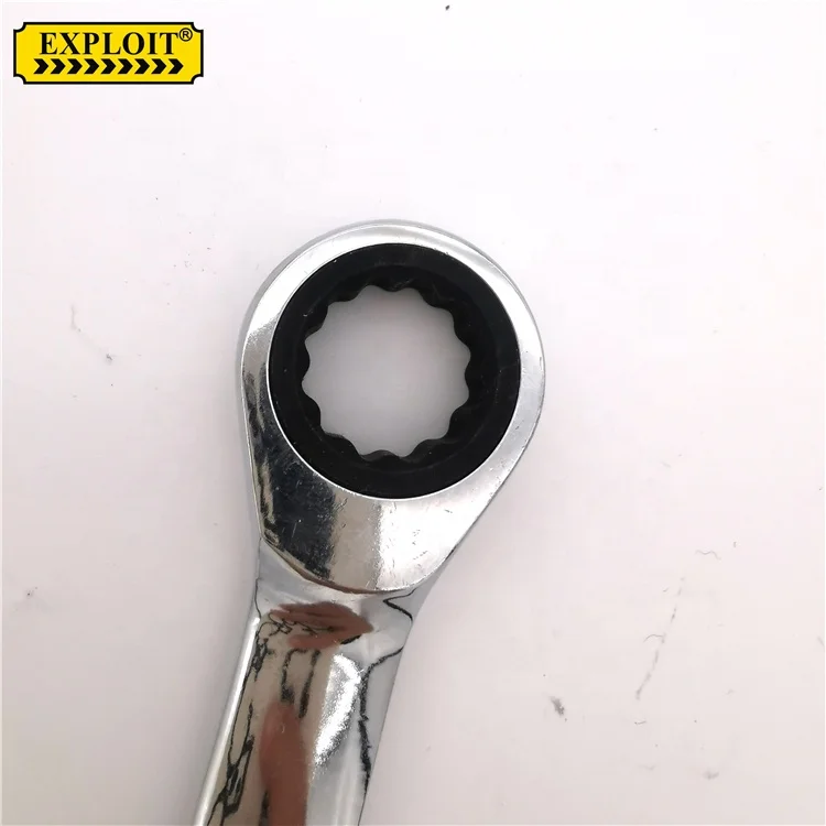 Heavy Duty Auto Car Repair Multi Hand Open End Ring Ratcheting Tool Portable Universal 10mm Ratchet Spanner Wrench Set