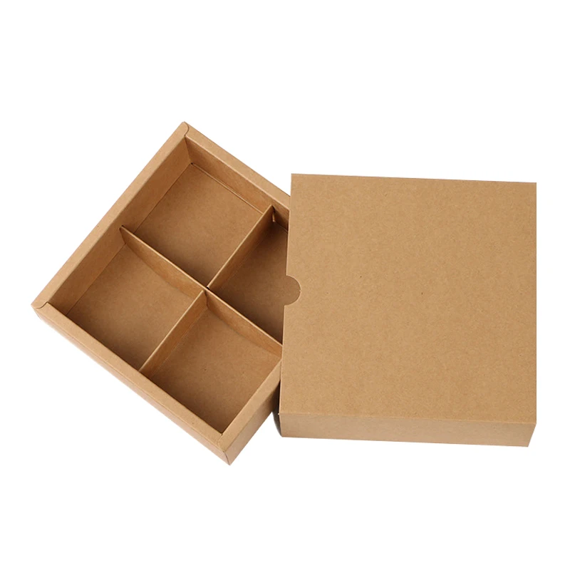 Custom transparent frosted thick kraft paper Mid-Autumn Festival egg yolk crisp gift box baking pastry mooncake packaging box