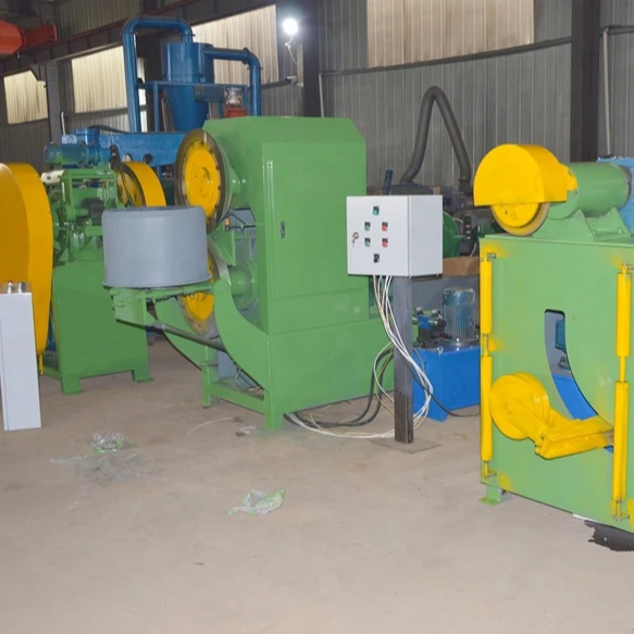 Smart automatic watse tire cutter for rubber chips block cutter in reclaimed rubber pyrolysis plant TDF units