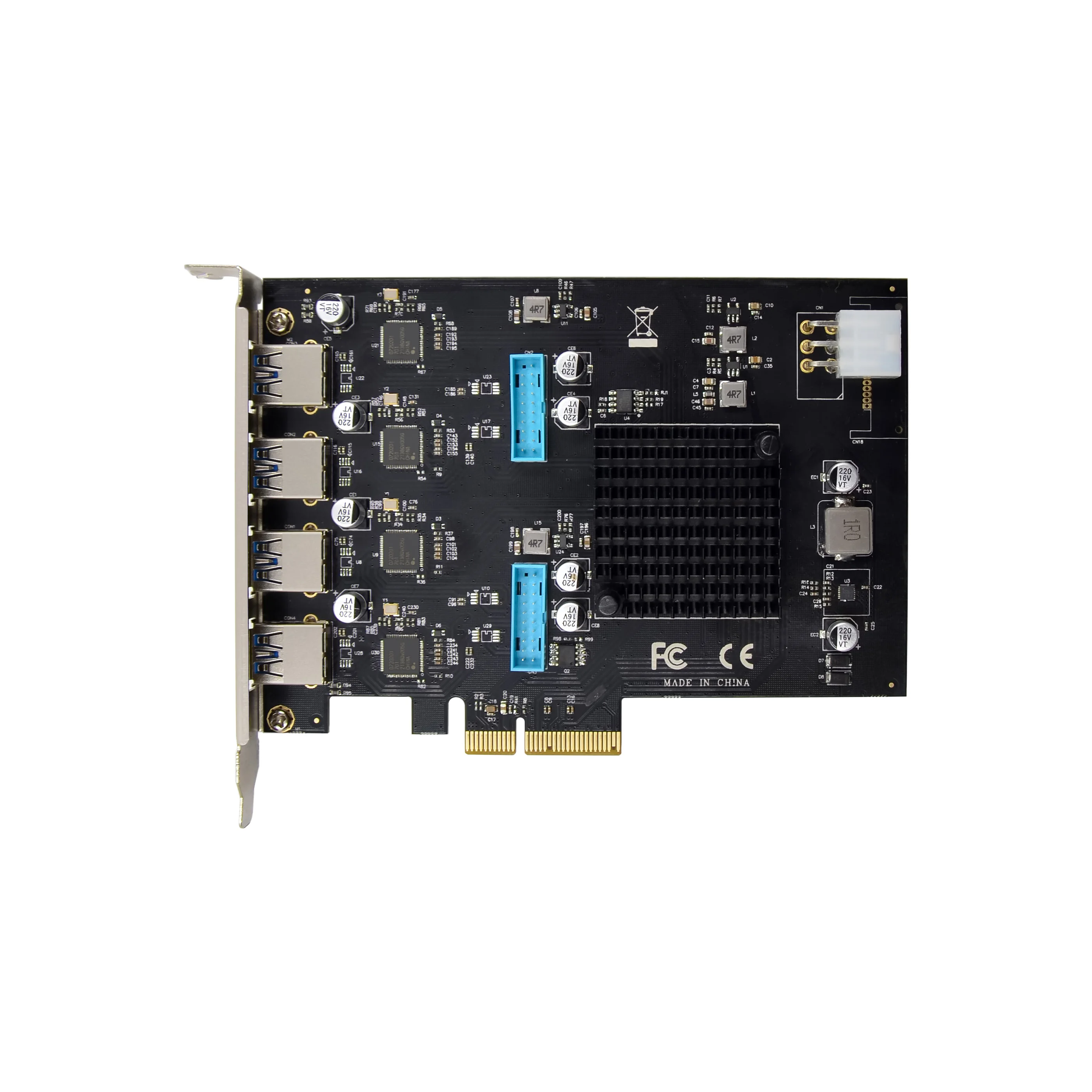 Прямая продажа с фабрики PCI-E X4 Gen2 встроенная карта внешняя карта 20 г/локон PCIe 4CH 8 Порт USB 3,0 Плата расширения