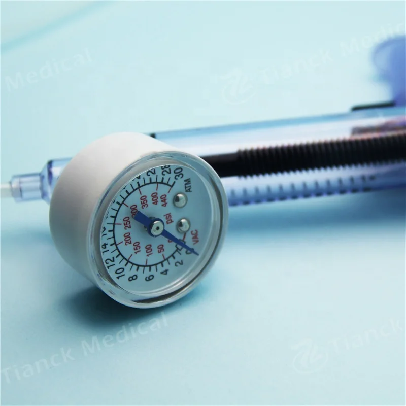 Tianck medical supplies disposables interventional cardiology gun type balloon inflation devices