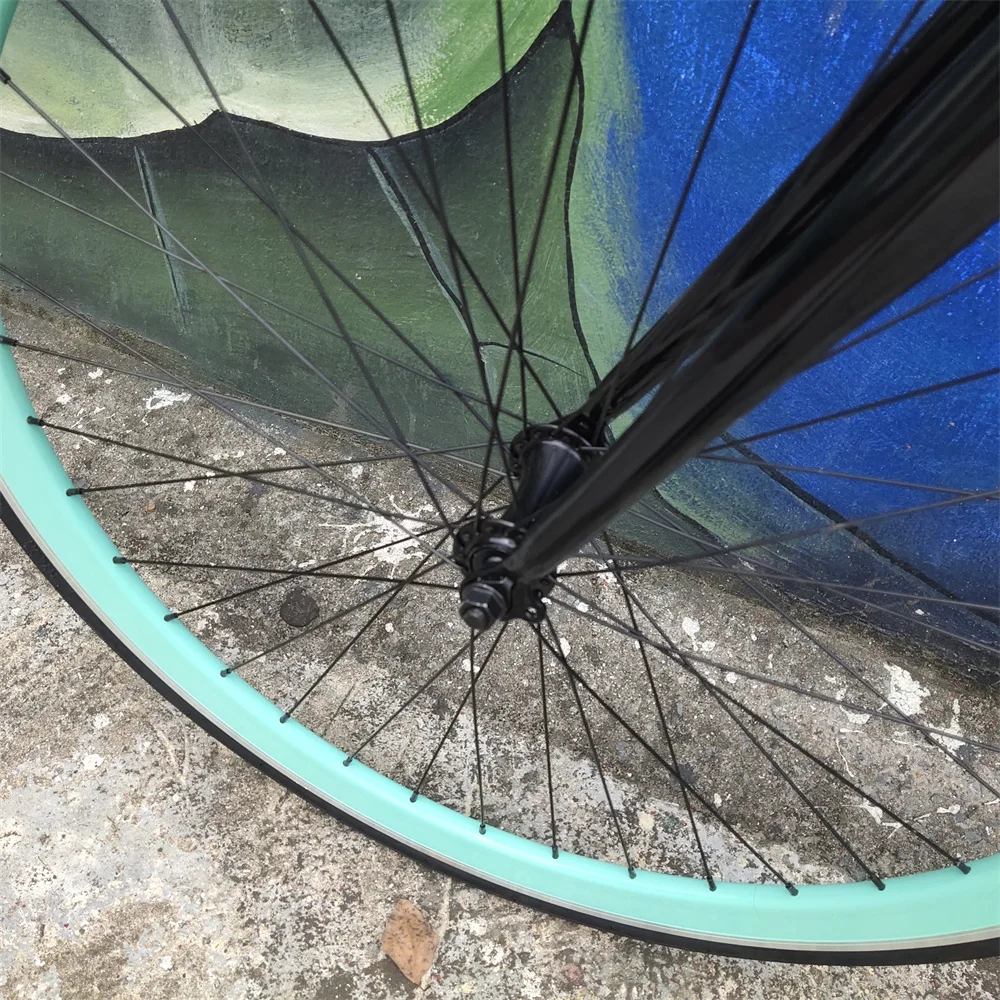 700*25C Fixed Gear Bike Black Steel Diamond Frame Fixie Bici Flip Flop Hub Single Speed City Bicycle