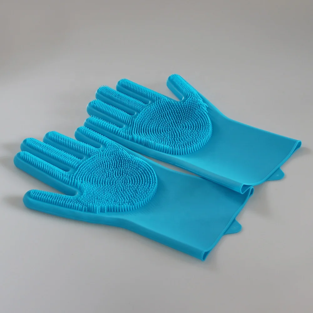 
Reusable Household Silicon Scrubb Wash Up Rubber Glove 