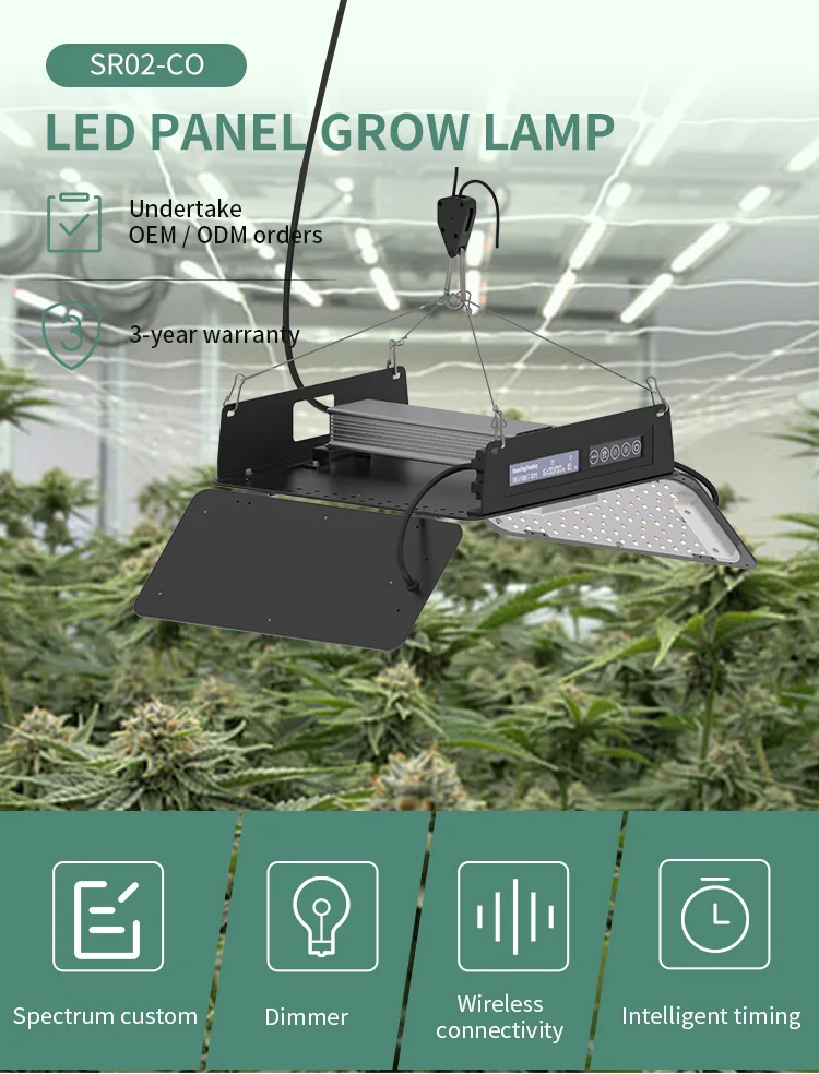 LED Grow Light Panel 240watt Adjustable Spectrum with Dimmable Timing Function For Grow Tent Kits