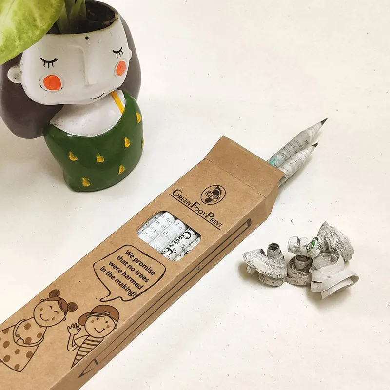Eco-friendly Plantable Notebooks Paper Colour Pencils and Plant Pencils Kit Gift box