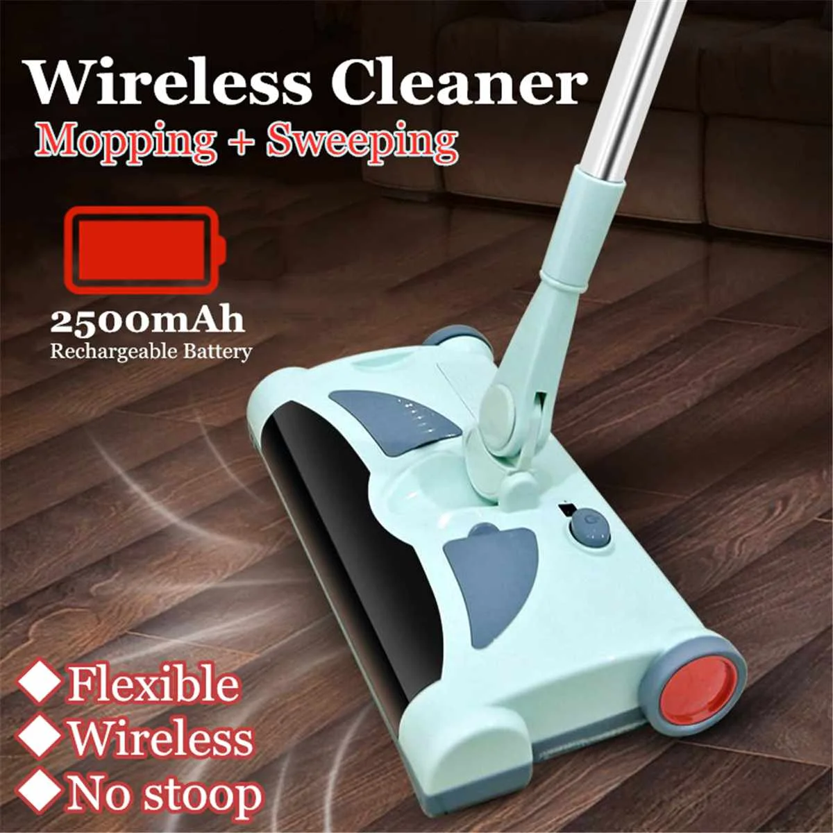 Efficient swimming pool cordless cleaner DC 6V intelligent cordless vacuum cleaner convenient cordless hand push sweeper cleaner