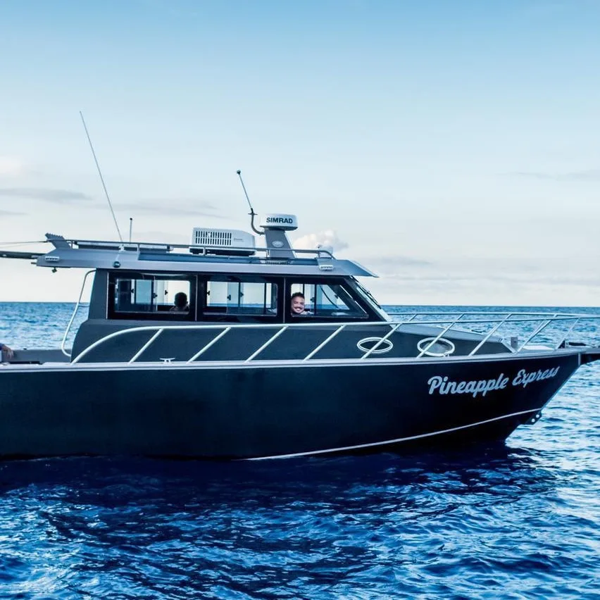 Sport Yacht for Sea Fishing Aluminum Alloy with Outboard Engine Welded Hull Material-for Leisurely River Sports