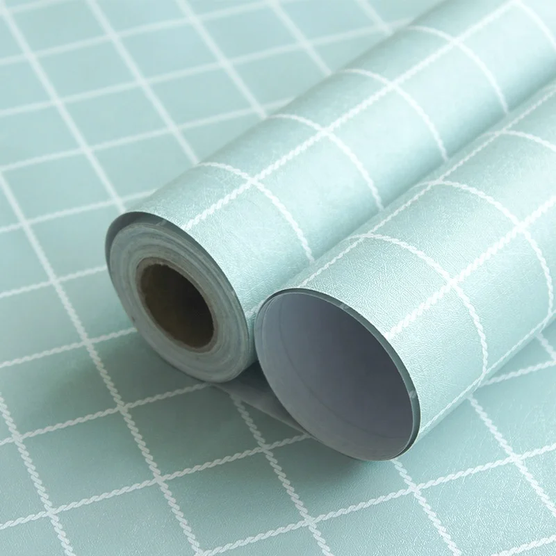 Simple INS Style PVC Wallpaper Self adhesive TV Background Nordic Thousand Bird Grid Wall Paper