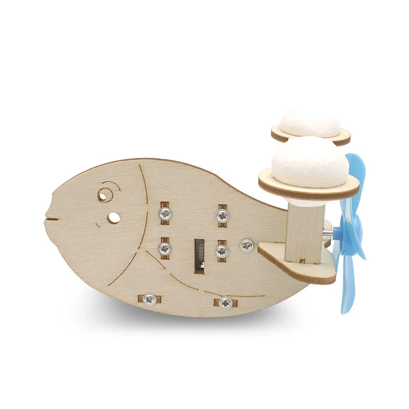 New STEM Toys Educational Wood Puzzle Set Bionic Fish for Kids Cheap Kids Toys for 3+