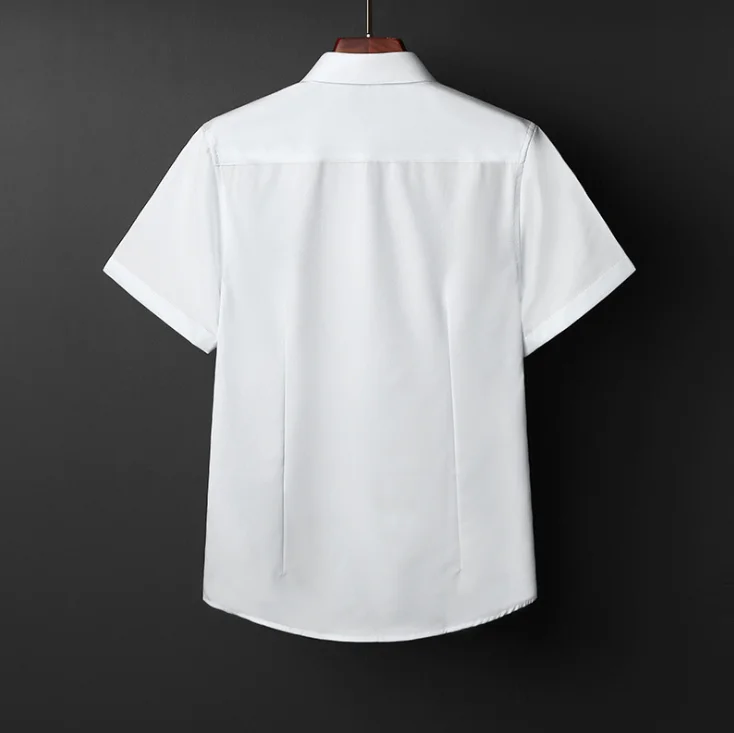 man clothes China supplier 100% cotton fabric classic collar short sleeves slim fit dress shirts men
