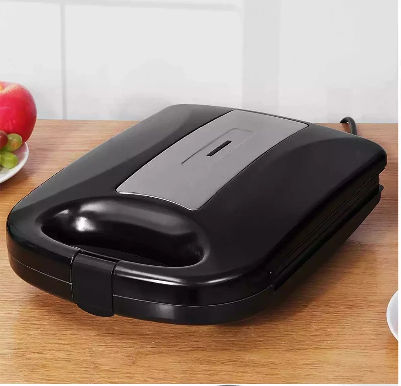 Домашняя мини-сэндвич-машина, 4 ломтика, многофункциональная электрическая сэндвич-машина из нержавеющей стали