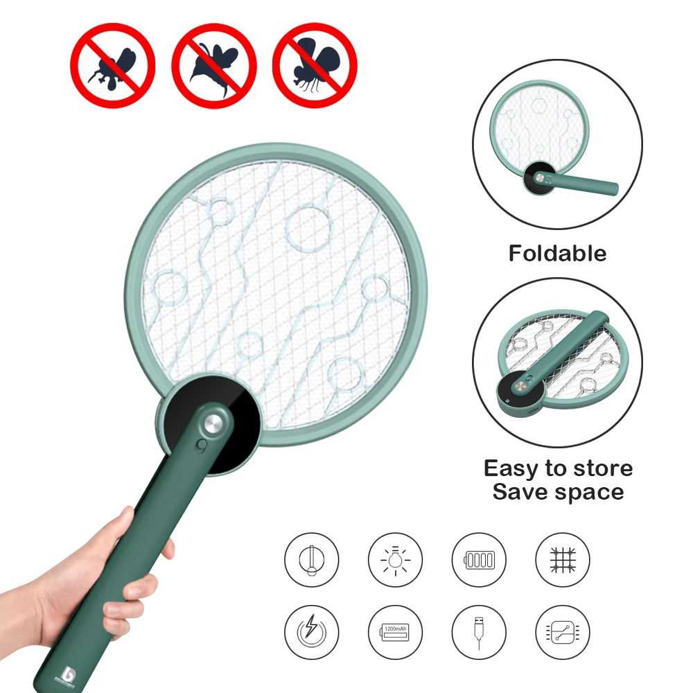 
Vissko Foldable mosquito trap lamp Rechargeable Electric mosquito swatter electric fly swatter 