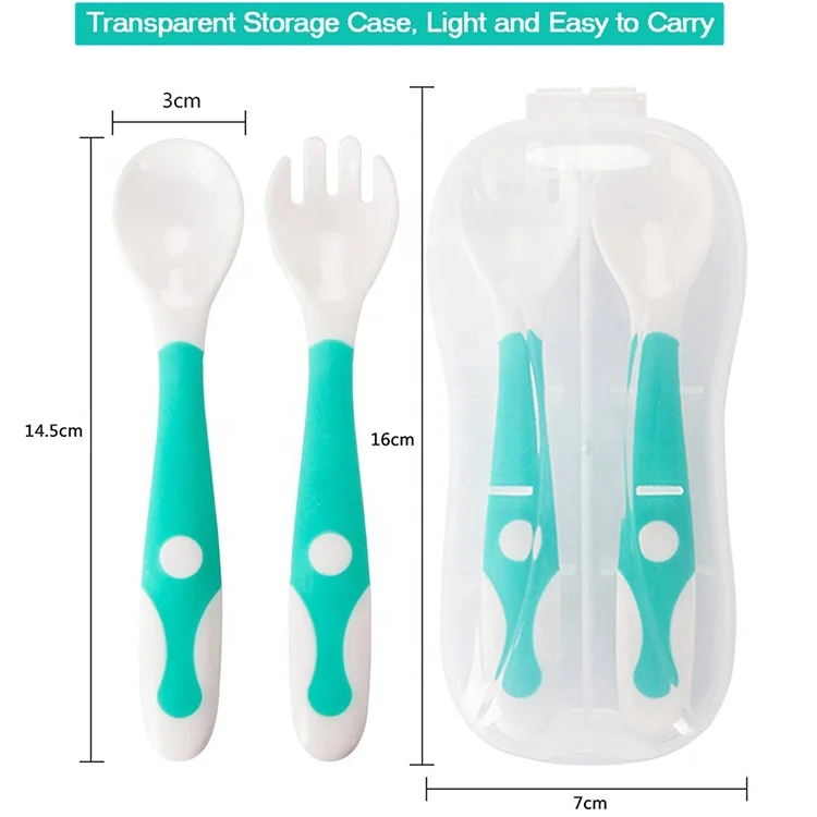 Изготовленная на заказ Гибкая детская вилка и ложка, комбинированные пищевые материалы, большая ложка, детская ложка, вилка, наборы столовых приборов BOOSMAI